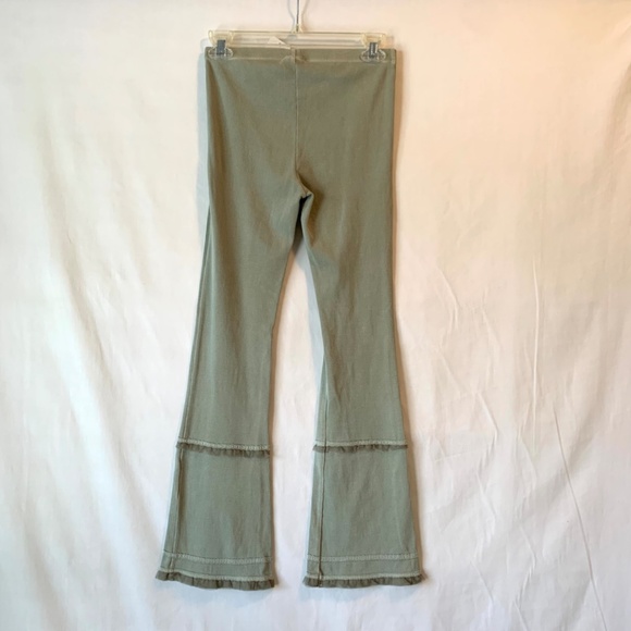 Naartjie Girls Olive Green Ribbed Ruffled Leggings Size 10/12 - Picture 6 of 7